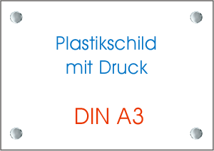 Plastikschild gestalten - DIN A3