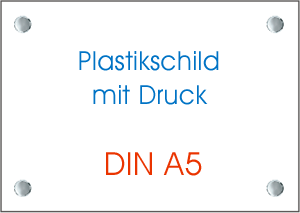Plastikschild gestalten - DIN A5